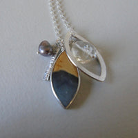 silver lone pine sunset necklaces