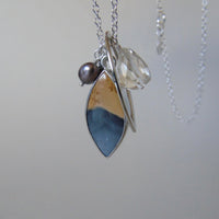 silver lone pine sunset necklaces