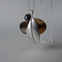 Murmuration agate charm necklace