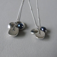 silver leaf and serpentine necklace