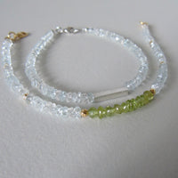 Aquamarine bead bracelet