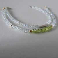Aquamarine bead bracelet