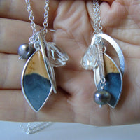 silver lone pine sunset necklaces