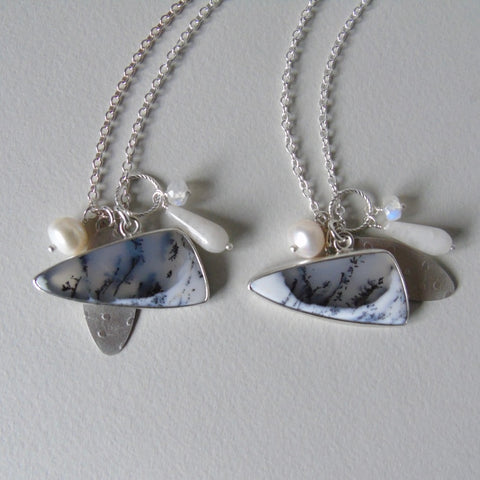 silver winter landscape necklace #3