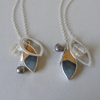 silver lone pine sunset necklaces