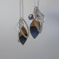 silver lone pine sunset necklaces