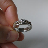 silver Selene wide ring