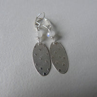 silver snowflake and frost earrings