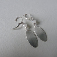 silver snowflake and frost earrings