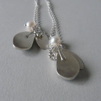 silver winter landscape necklace