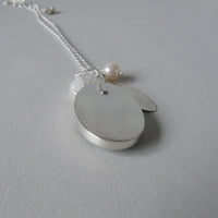 silver winter landscape necklace