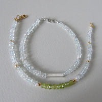 Aquamarine bead bracelet