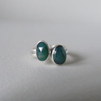 silver ring with freeform grandidierite