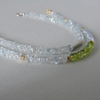 Aquamarine bead bracelet