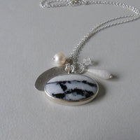 silver winter landscape necklace #2