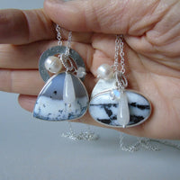 silver winter landscape necklace #2