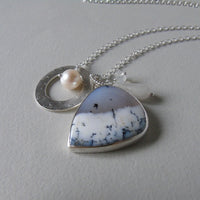 silver winter landscape necklace #2