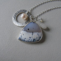 silver winter landscape necklace #2