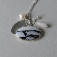 silver winter landscape necklace #2