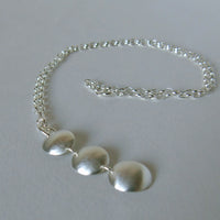 silver leaf dish necklace