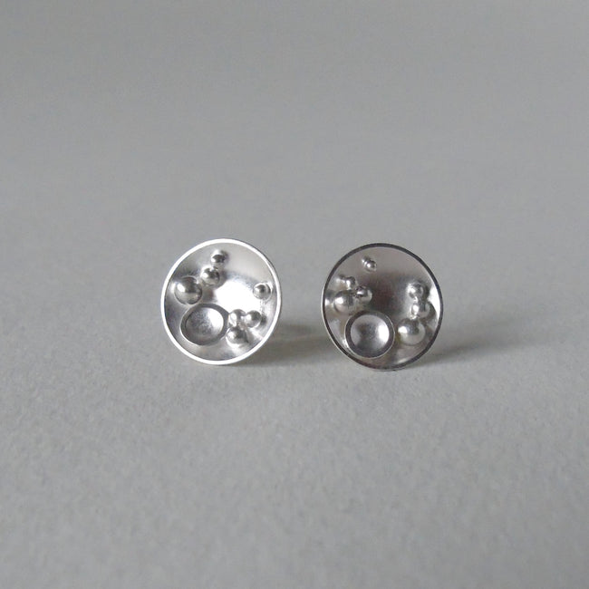 silver Selene stud earrings