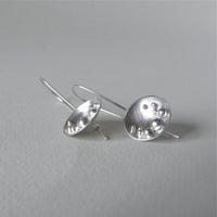 silver Selene large safety hook earrings