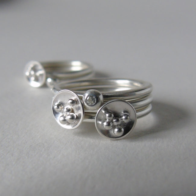 silver Selene little stacking ring