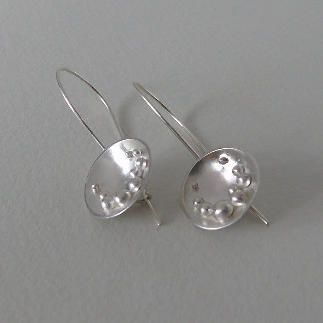 silver Selene large safety hook earrings