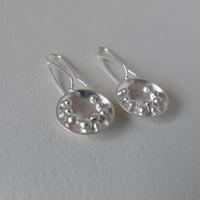 silver Selene large open hook earrings