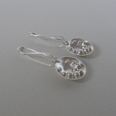 silver Selene large open hook earrings