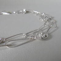 silver Selene long wrap necklace